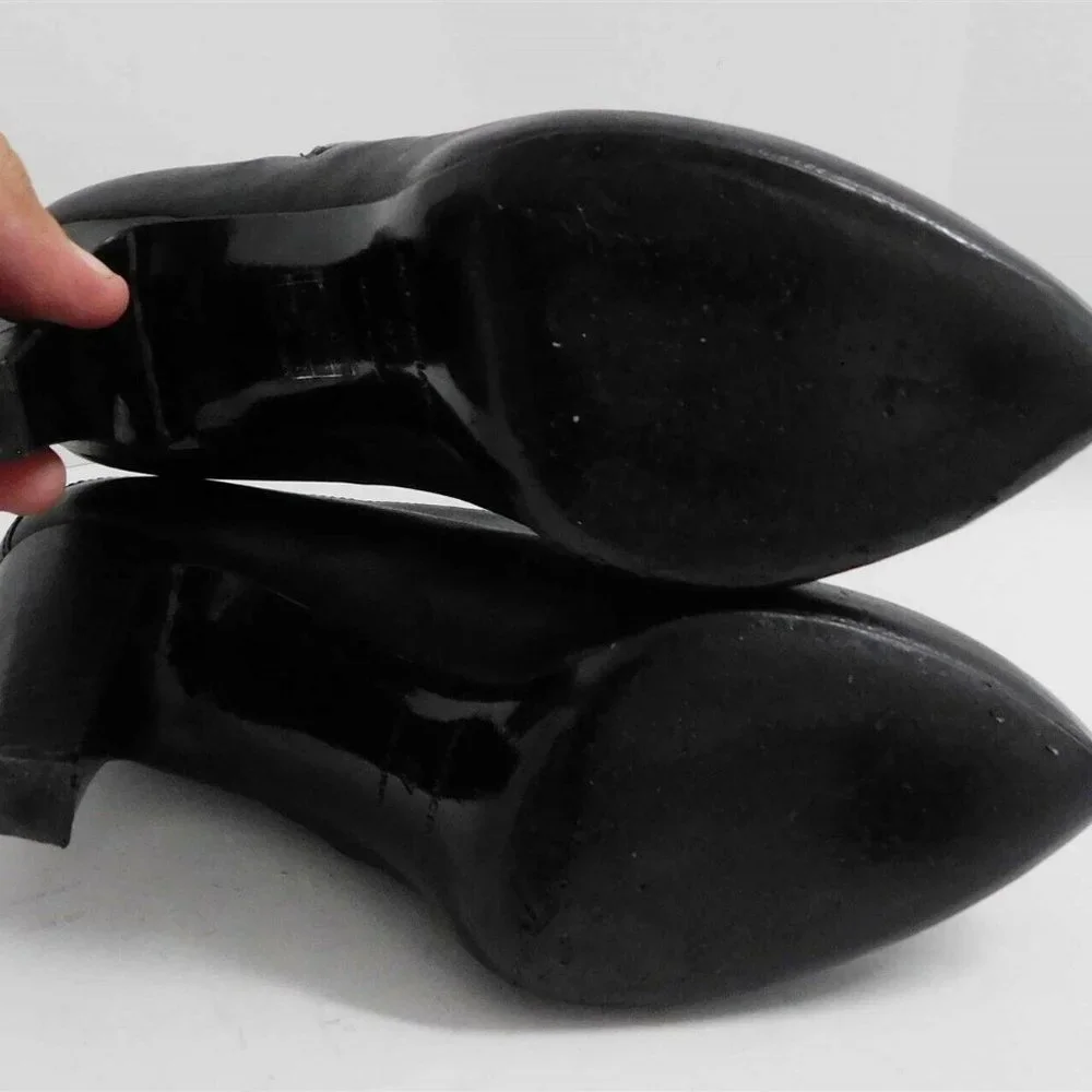 Balenciaga Paris Black Leather Ankle Boots Italy 37‎